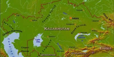 Ramani ya Kazakhstan kimwili