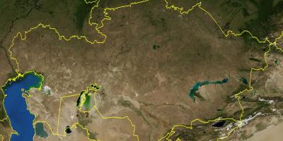 Ramani ya Kazakhstan topographic
