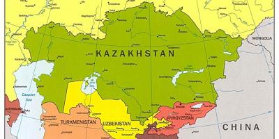 Ramani ya Kazakhstan ramani asia